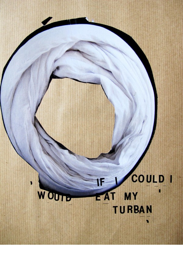 If I could I would eat my turban, digital print, 29.7 cm x 21 cm, edition of 3,  2012