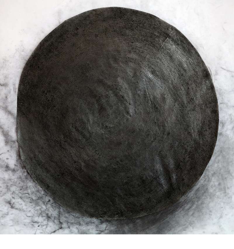 Black Porous Circle, Pencil on paper, 77x 77 cm, 2016
