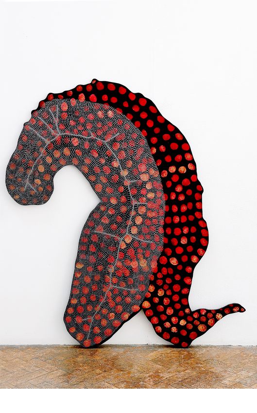 Bent, acrylic and oil on plywood, 160 cm x 86 cm, 2005